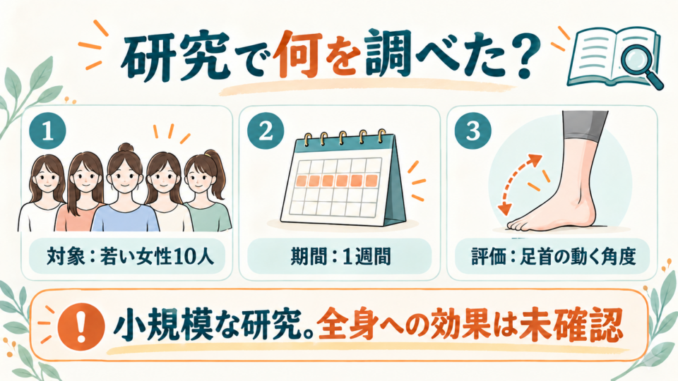 若い女性10人を1週間調べた足首の可動域研究と限界