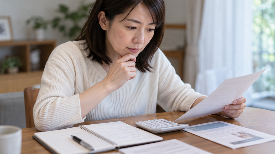 料金と通う条件を整理するための筆記用具