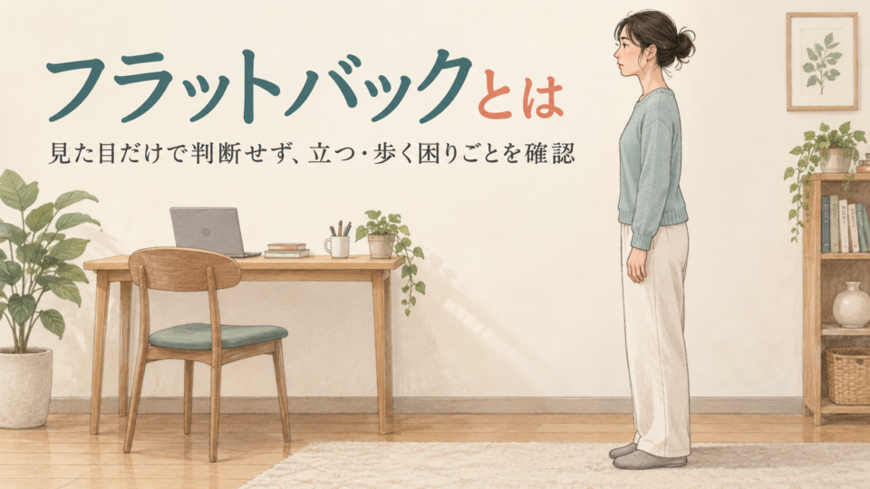 フラットバックは横からの姿勢の見た目だけで判断しない