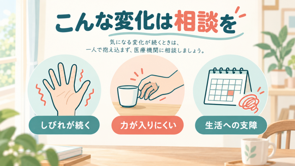 しびれ・力の入りにくさ・続く症状を整形外科へ相談する