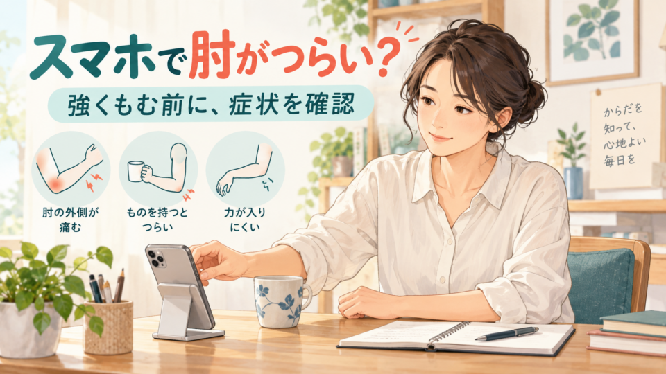 スマホ使用中の肘の痛みでは強くもむ前に症状を確認する