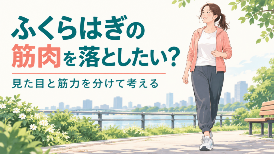 ふくらはぎの見た目と歩くための筋力を分けて考える