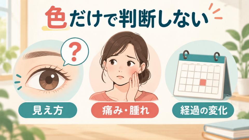 見え方・痛み・腫れの変化を眼科で相談する
