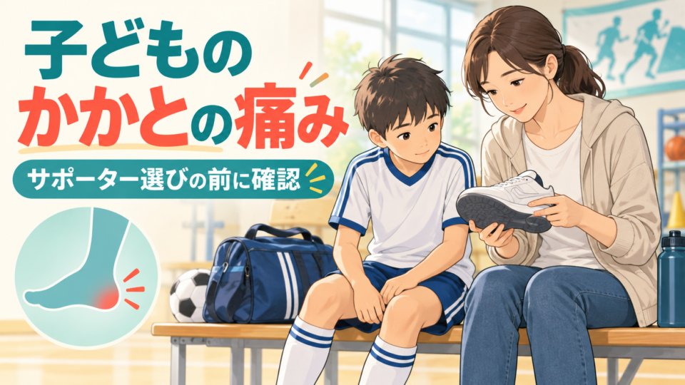 子どものかかとの痛みではサポーターを選ぶ前に状態を確認する