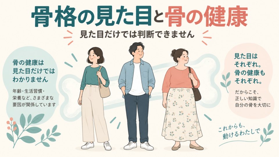 骨格の見た目と骨の健康を分けて考える
